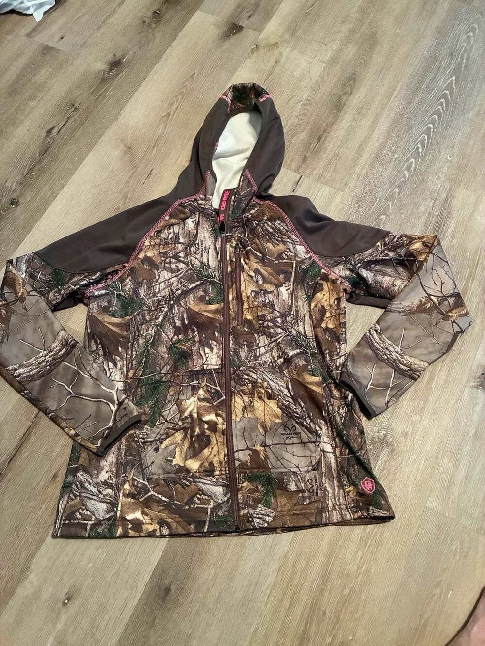 Game Winner Ladies Realtree Xtra Camo Full Zip Fleece Hoodie Jacket Size XL